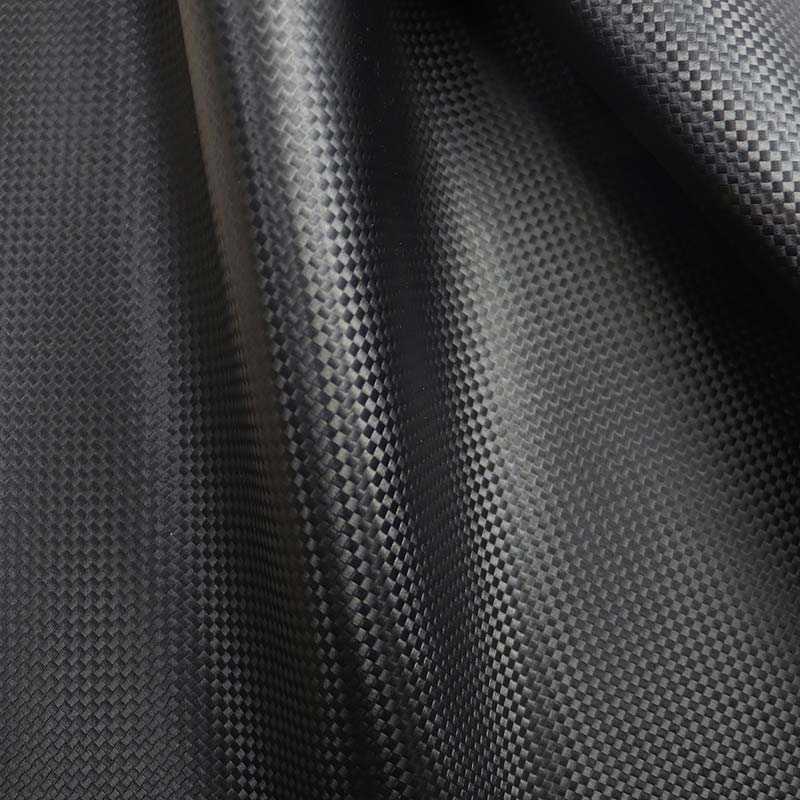 Tissu intérieur de voiture artificiel en cuir synthétique PVC en fibre de carbone