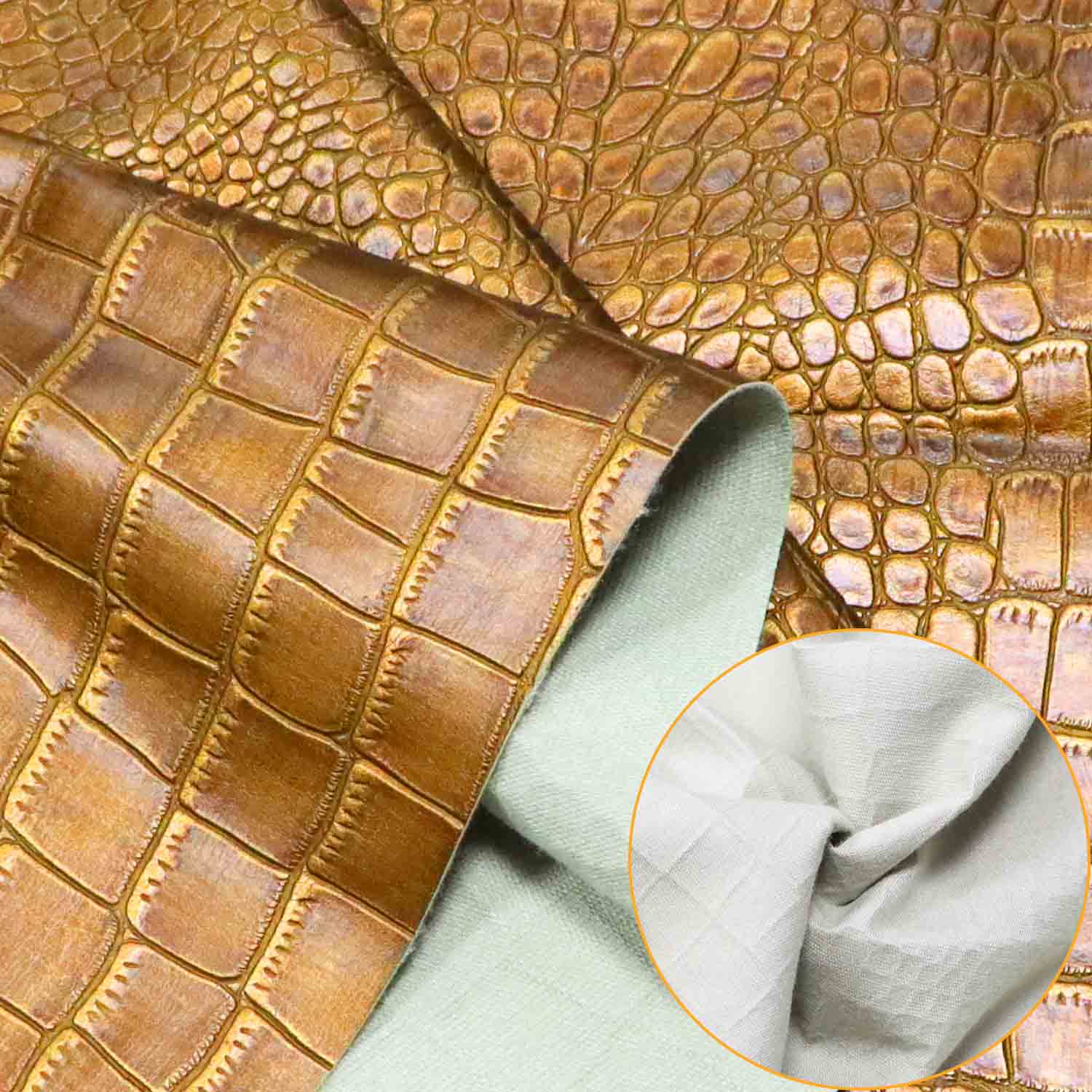 Cuir PU gaufré peau de serpent personnalisé