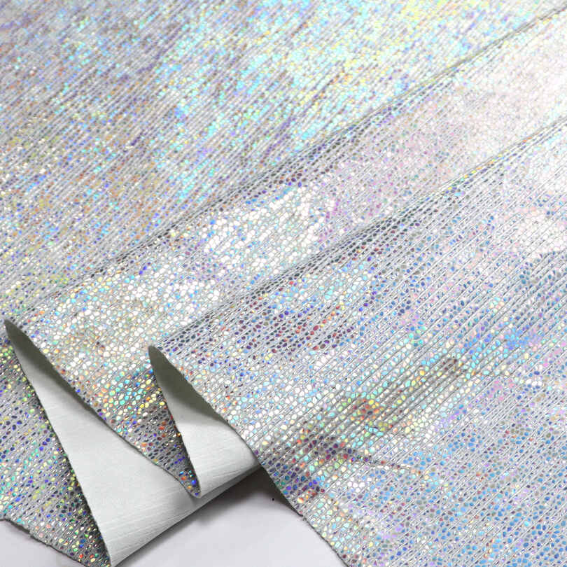 Sacs à chaussures irisés craquelés métalliques, tissu en similicuir PU