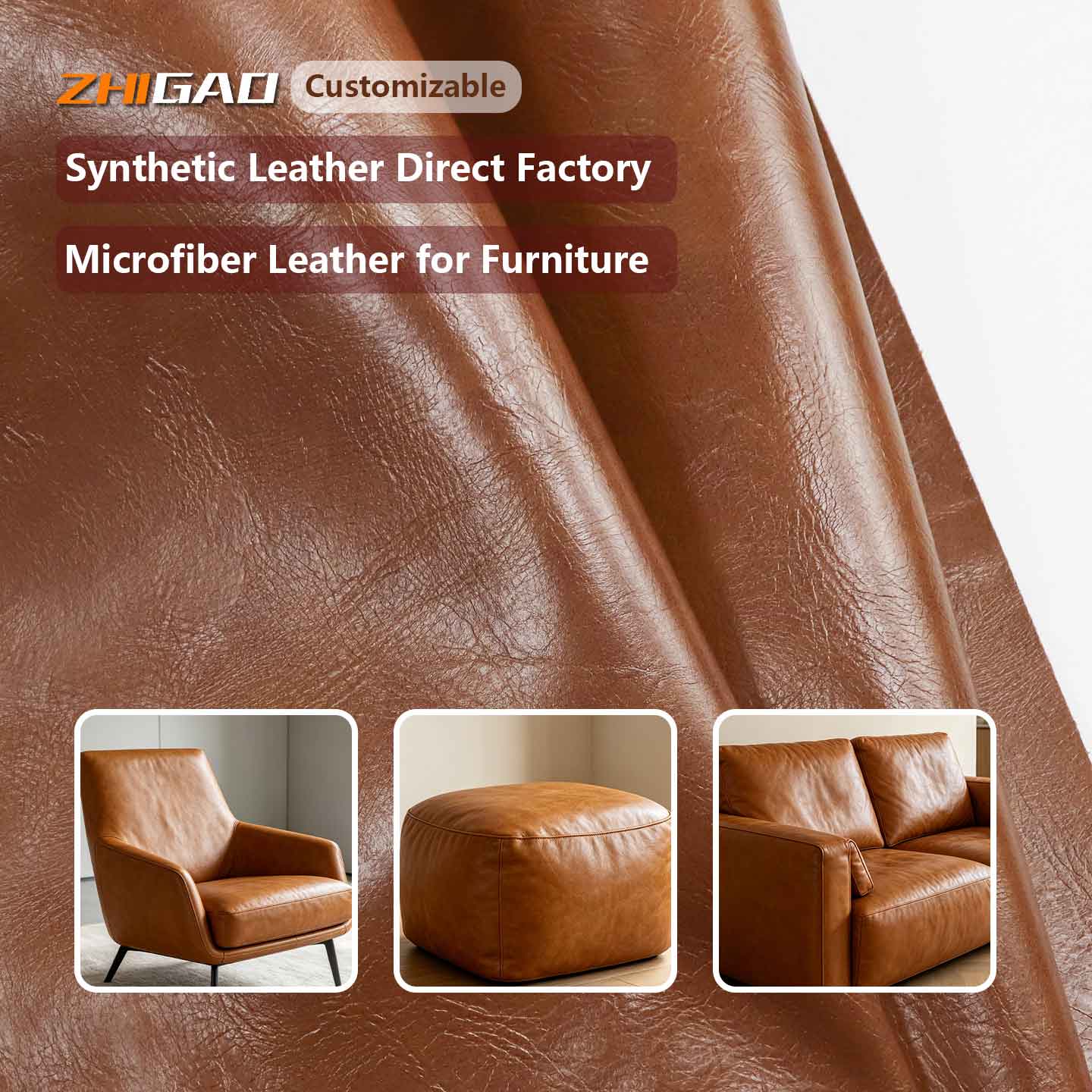 Cuir microfibre pour le cuir automobile et de meubles