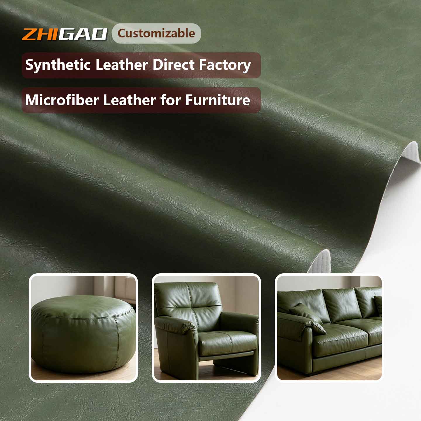 Cuir microfibre de qualité supérieure pour meubles
