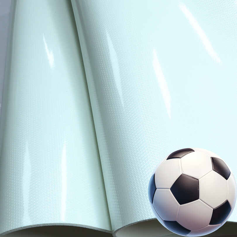 Matériau en cuir PU brillant miroir en cristal pour ballons de football