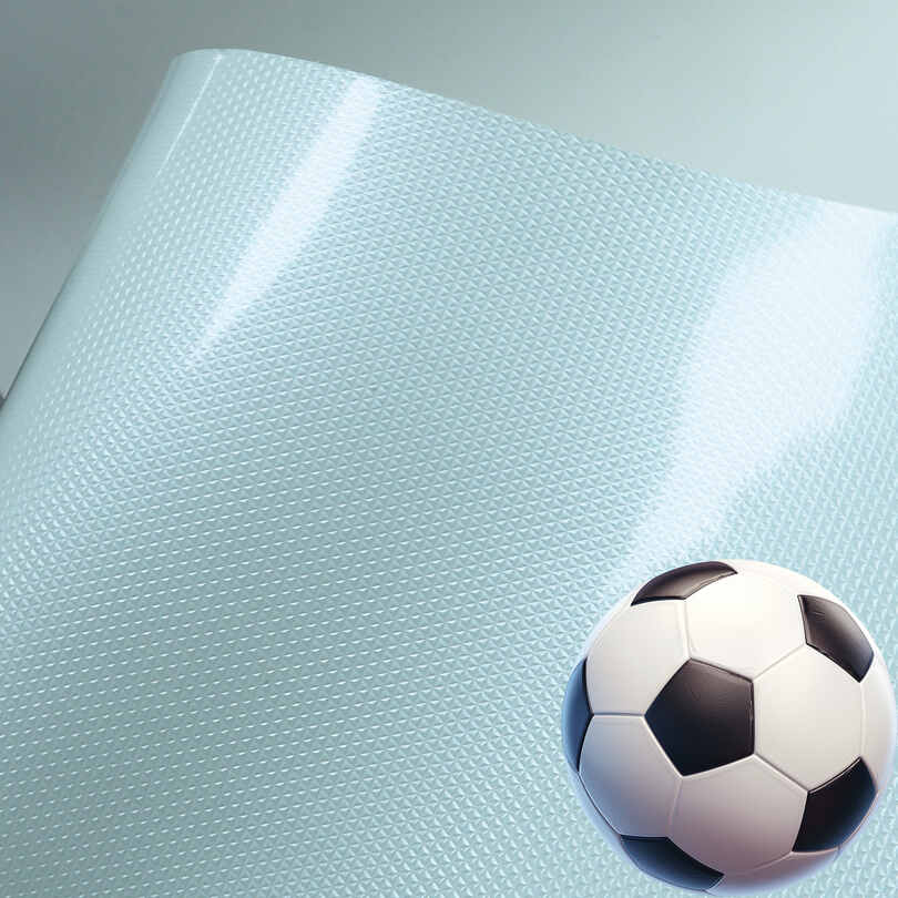 Matériau en cuir PU brillant miroir en cristal pour ballons de football