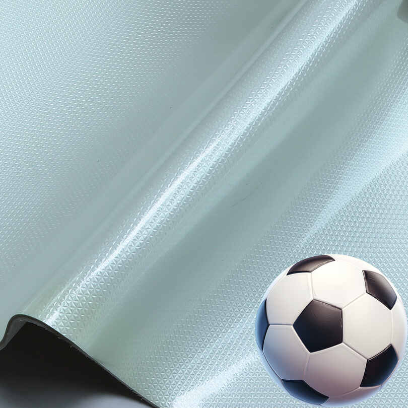 Matériau en cuir PU brillant miroir en cristal pour ballons de football