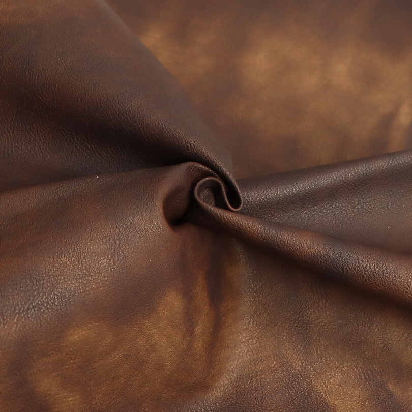 Tissu de vêtements en simili cuir PU bicolore vintage